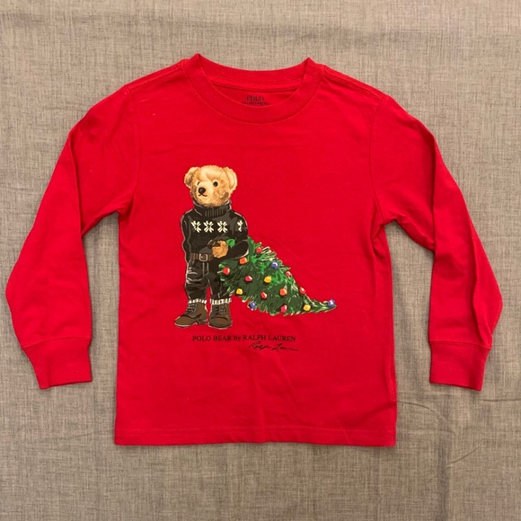 Polo Ralph Lauren Children 4t Christmas Polo Bear - Picture 1 of 8